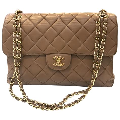 chanel brown leather bag|chanel classic black bag price.